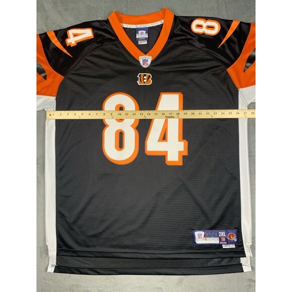 VTG Reebok NFL Cincinnati Bengals TJ Houshmandzadeh Jersey Mens XXL Orange Black - Picture 9 of 10